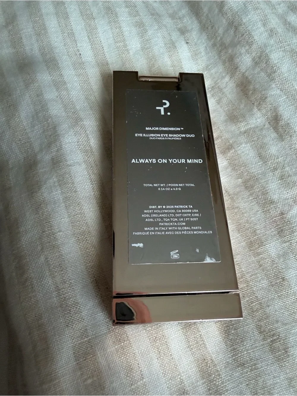 Patrick Ta Major Dimension Eye Illusion Eyeshadow Always on my mind NEW